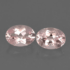 Gemas de morganita rosa natural de  ct, corte óvalo, VVS
