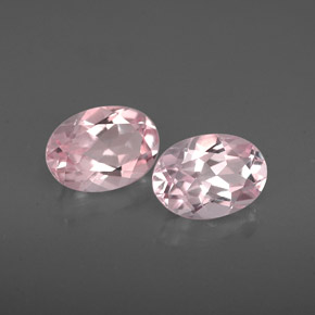 Gemas de morganita rosa natural de  ct, corte óvalo, IF