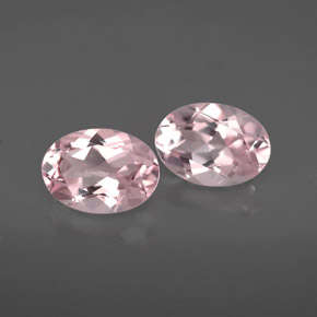 Gemas de morganita rosa natural de  ct, corte óvalo, IF
