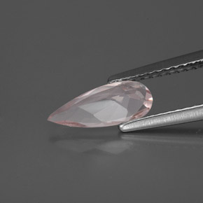 Morganita rosa natural de 0,65 ct, en forma de pera, VS