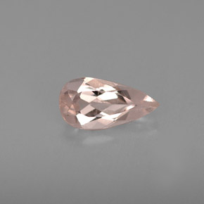 Morganita rosa natural de 0,57 ct, en forma de pera, VVS-VS