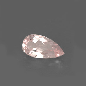 Morganita rosa natural de 0,62 ct, en forma de pera, VVS