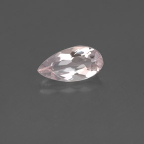 Morganita rosa natural de 0,66 ct, en forma de pera, VVS