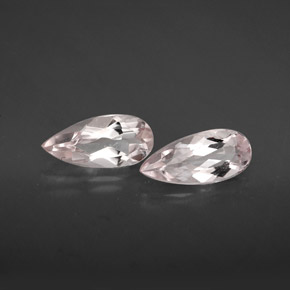 Gemas de morganita rosa natural de  ct, en forma de pera, VVS