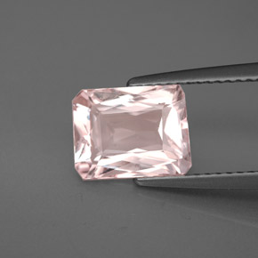 Morganita rosa natural de 2,18 ct, corte esmeralda, VVS-VS
