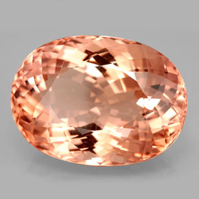 Morganita Salmón natural de 22.15 ct, Corte Óvalo, VVS