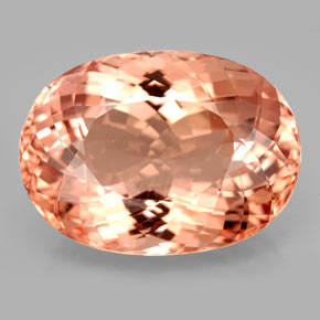 Morganita Salmón natural de 22.15 ct, Corte Óvalo, VVS