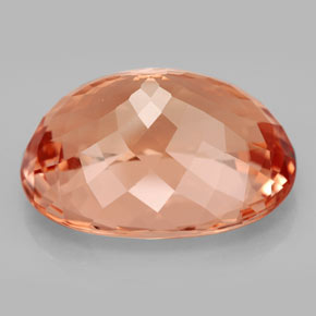 Morganita Salmón natural de 22.15 ct, Corte Óvalo, VVS