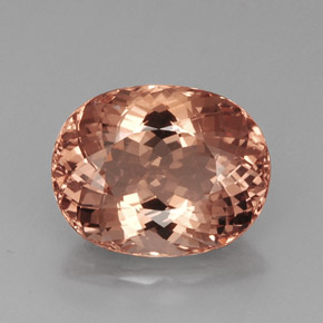 Morganita Salmón natural de 21.91 ct, Corte Óvalo, VVS-VS