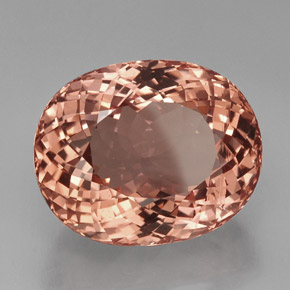Morganita Salmón natural de 38.50 ct, Corte Óvalo, VVS