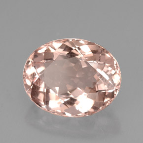 Morganita Salmón natural de 3.77 ct, Corte Óvalo, VVS-VS