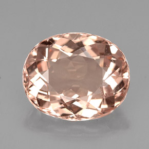 Morganita Salmón natural de 3.98 ct, Corte Óvalo, VVS-VS