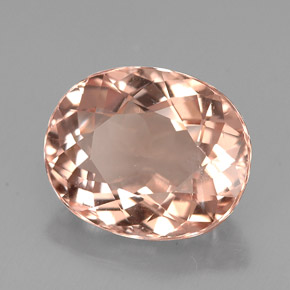 Morganita Salmón natural de 3.98 ct, Corte Óvalo, VVS-VS