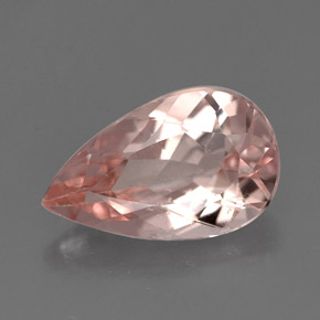 Morganita Rosado claro natural de 3.13 ct, En forma de pera, VS