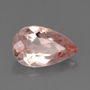Morganita Rosado claro natural de 3.13 ct, En forma de pera, VS