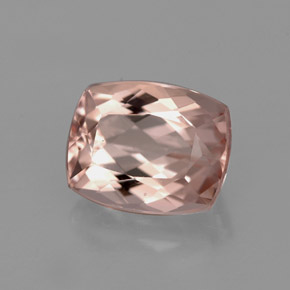 Morganita rosa natural de 3,78 ct, corte cojín, VS
