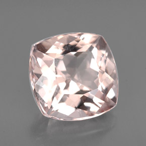 Morganita rosa natural de 4,26 ct, corte cojín, VVS