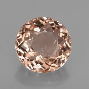 Morganita Salmón natural de 2.43 ct, Corte Redondo, VVS