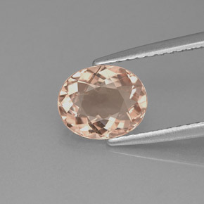 Morganita rosa natural de 1,24 ct, corte óvalo, VVS