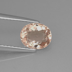 Morganita rosa natural de 1,24 ct, corte óvalo, VVS