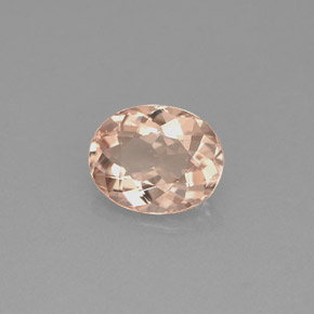 Morganita Rosado claro natural de 1.42 ct, Corte Óvalo, VVS