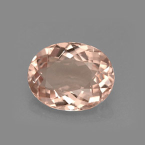 Morganita Rosado claro natural de 1.70 ct, Corte Óvalo, VVS-VS