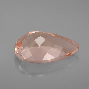 Morganita Salmón natural de 4.50 ct, En forma de pera, VVS-VS