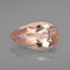 Morganita Salmón natural de 3.04 ct, En forma de pera, VVS-VS