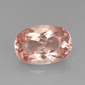 Morganita Salmón natural de 1.77 ct, Corte Óvalo, VVS-VS