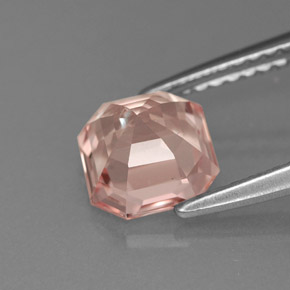 Morganita rosa natural de 1,34 ct, corte esmeralda, VVS-VS