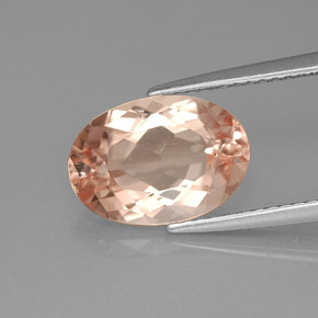Morganita rosa natural de 3,16 ct, corte óvalo, VVS