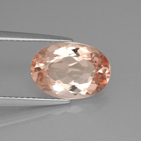 Morganita rosa natural de 3,16 ct, corte óvalo, VVS