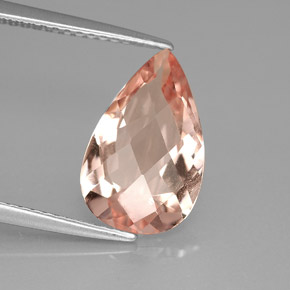 Morganita rosa natural de 2,80 ct, en forma de pera, VVS-VS