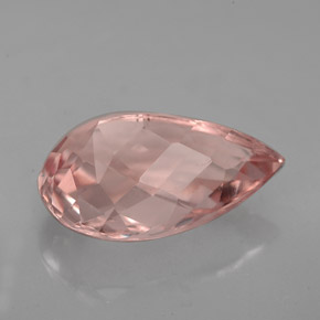 Morganita Salmón natural de 4.19 ct, En forma de pera, VVS-VS