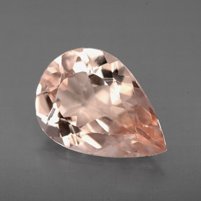 Morganita rosa natural de 3,21 ct, en forma de pera, VVS