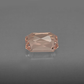 Morganita Salmón natural de 1.45 ct, corte esmeralda, VVS-VS