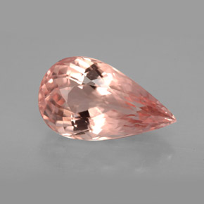 Morganita rosa natural de 4,77 ct, en forma de pera, VVS-VS