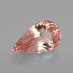 Morganita rosa natural de 4,77 ct, en forma de pera, VVS-VS
