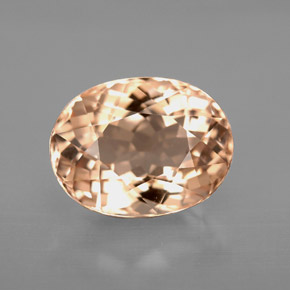 Morganita Salmón natural de 3.21 ct, Corte Óvalo, VVS-VS