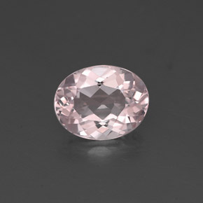 Morganita Rosado claro natural de 0.93 ct, Corte Óvalo, VVS-VS