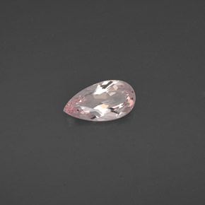 Morganita rosa natural de 0,92 ct, en forma de pera, VVS
