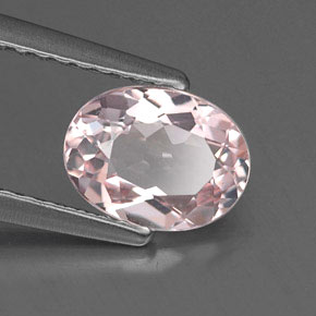 Morganita rosa natural de 0,88 ct, corte óvalo, IF