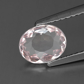 Morganita rosa natural de 0,67 ct, corte óvalo, VVS