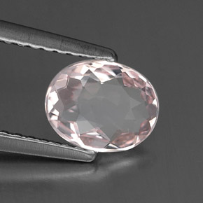 Morganita rosa natural de 0,67 ct, corte óvalo, VVS