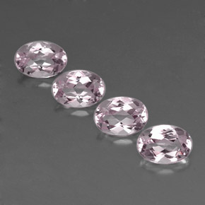Gemas de morganita rosa natural de  ct, corte óvalo, IF