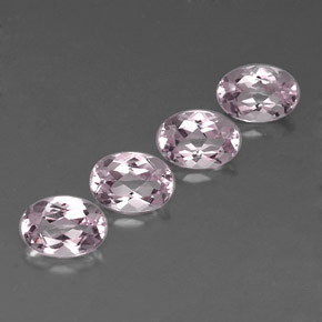 Gemas de morganita rosa natural de  ct, corte óvalo, IF