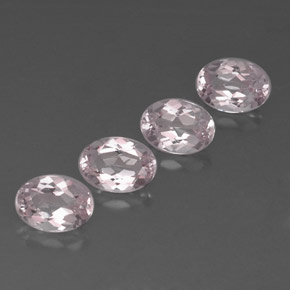 Gemas de morganita rosa natural de  ct, corte óvalo, VVS