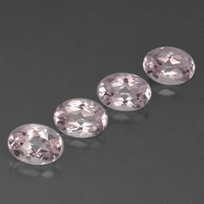 Gemas de morganita rosa natural de  ct, corte óvalo, IF