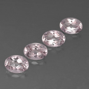 Gemas de morganita rosa natural de  ct, corte óvalo, IF