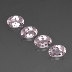 Gemas de morganita rosa natural de  ct, corte óvalo, IF